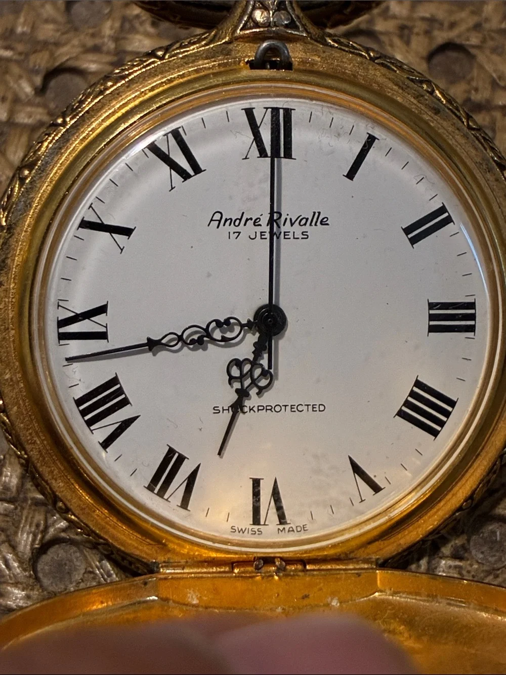 Andre Rivalle Swiss made Accent - Gold/White pocket watch